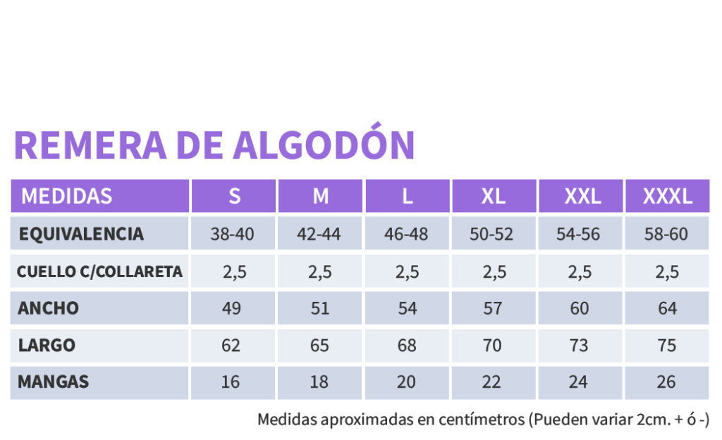 remera de algodon